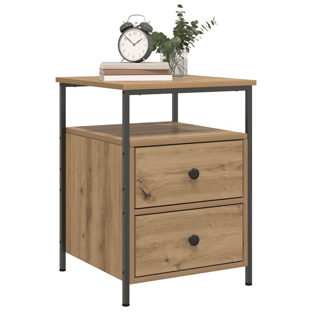 Bedside Cabinets 2 pcs Artisan Oak 44x45x60 cm Engineered Wood