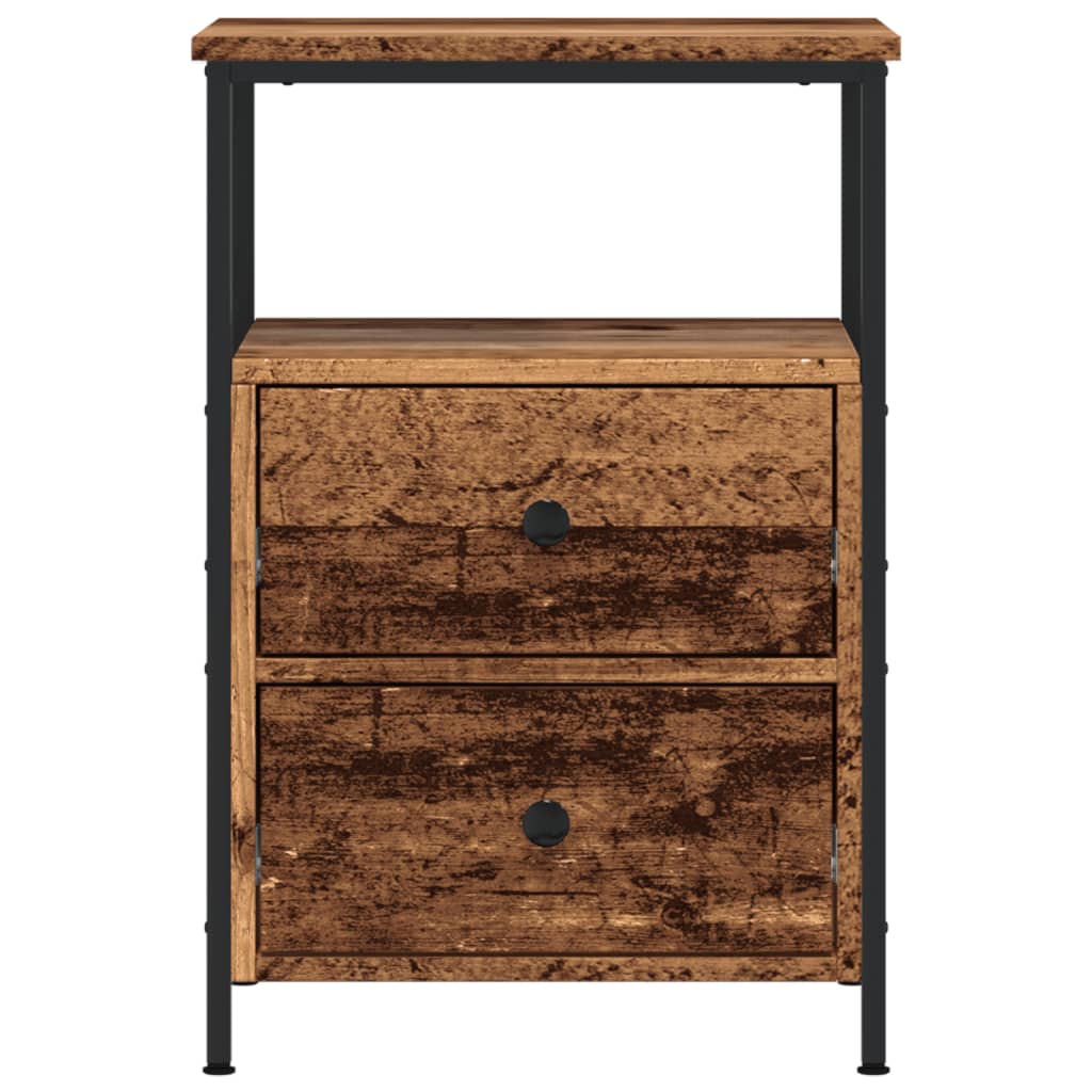 Bedside Cabinet Old Wood 34x35.5x50 cm Engineered Wood