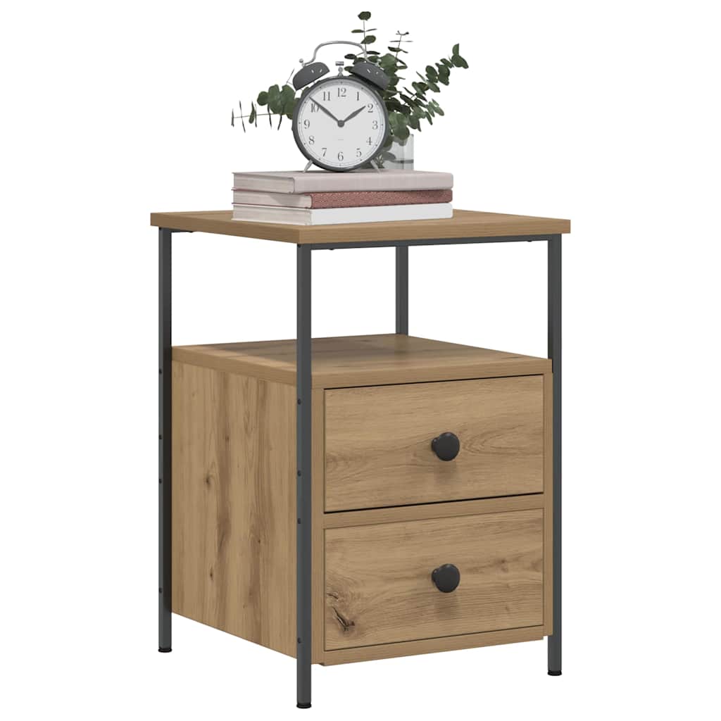 Bedside Cabinet Artisan Oak 34x35.5x50 cm Engineered Wood