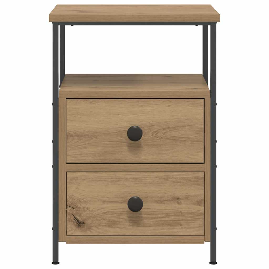 Bedside Cabinets 2 pcs Artisan Oak 34x35.5x50 cm Engineered Wood