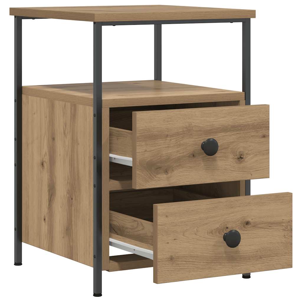 Bedside Cabinets 2 pcs Artisan Oak 34x35.5x50 cm Engineered Wood