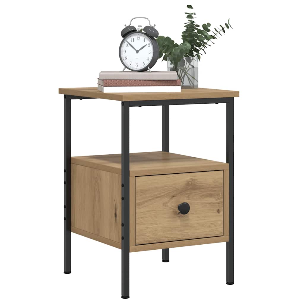 Bedside Cabinets 2 pcs Artisan Oak 34x36x50 cm Engineered Wood