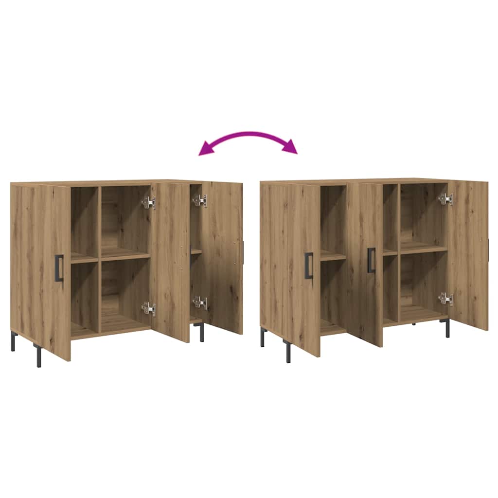 Sideboard Artisian Oak 90x34x80 cm Engineered Wood