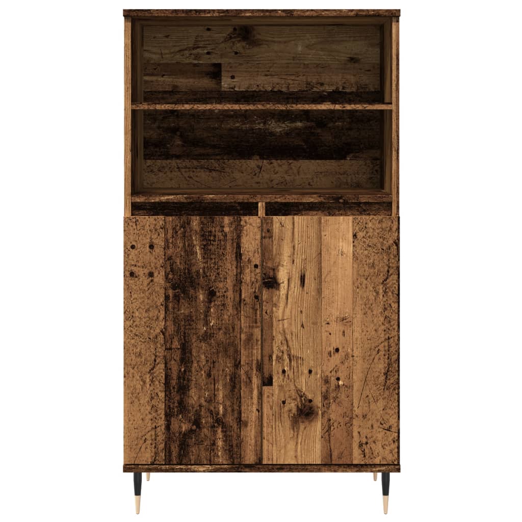 Highboard Old Wood 60x36x110 cm Engineered Wood