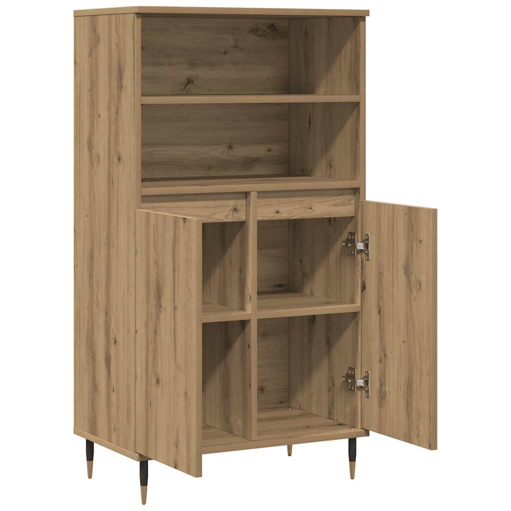Highboard Artisian Oak 60x36x110 cm Engineered Wood