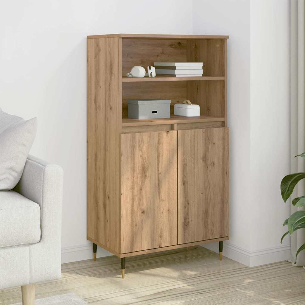 Highboard Artisian Oak 60x36x110 cm Engineered Wood