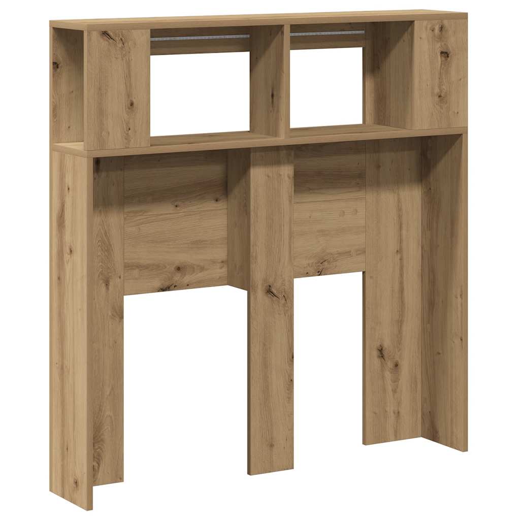 LED Headboard Artisan Oak 100x18.5x103.5 cm Engineered Wood