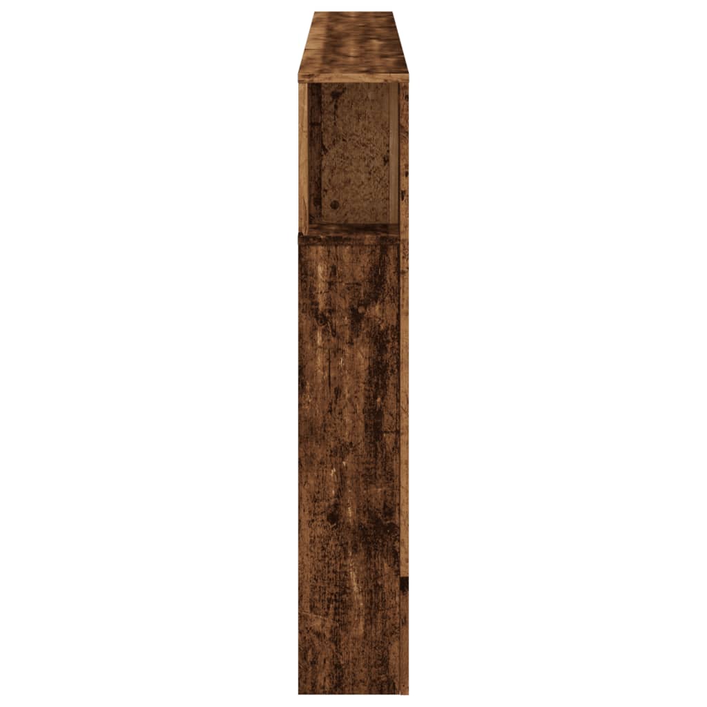 LED Headboard Old Wood 180x18.5x103.5 cm Engineered Wood