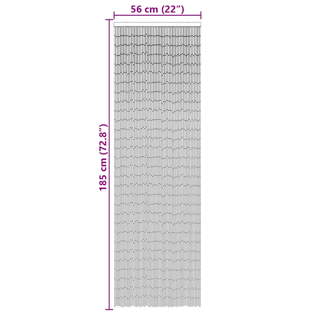 Insect Door Curtain Dark Grey 56x185 cm Bamboo