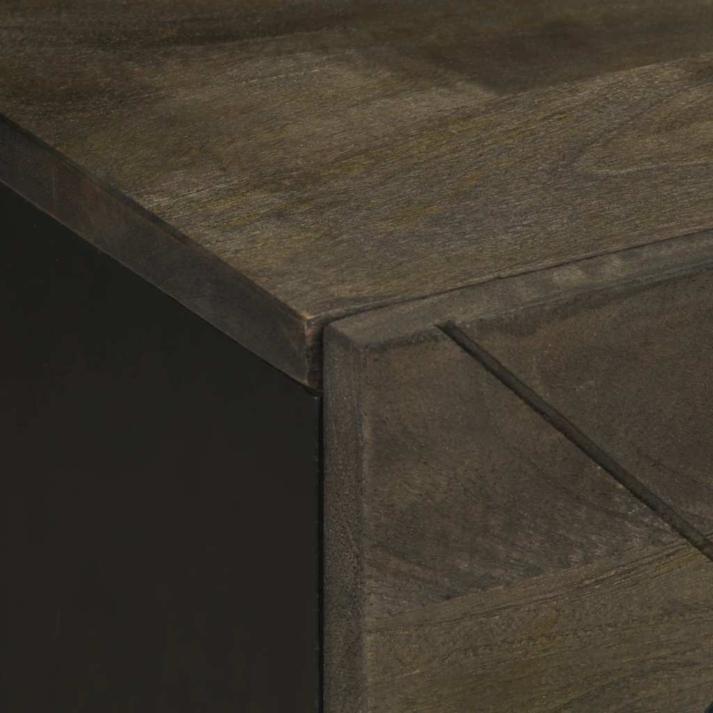 Bedside Cabinets 2 pcs Black 40x33x46 cm Solid Wood Mango