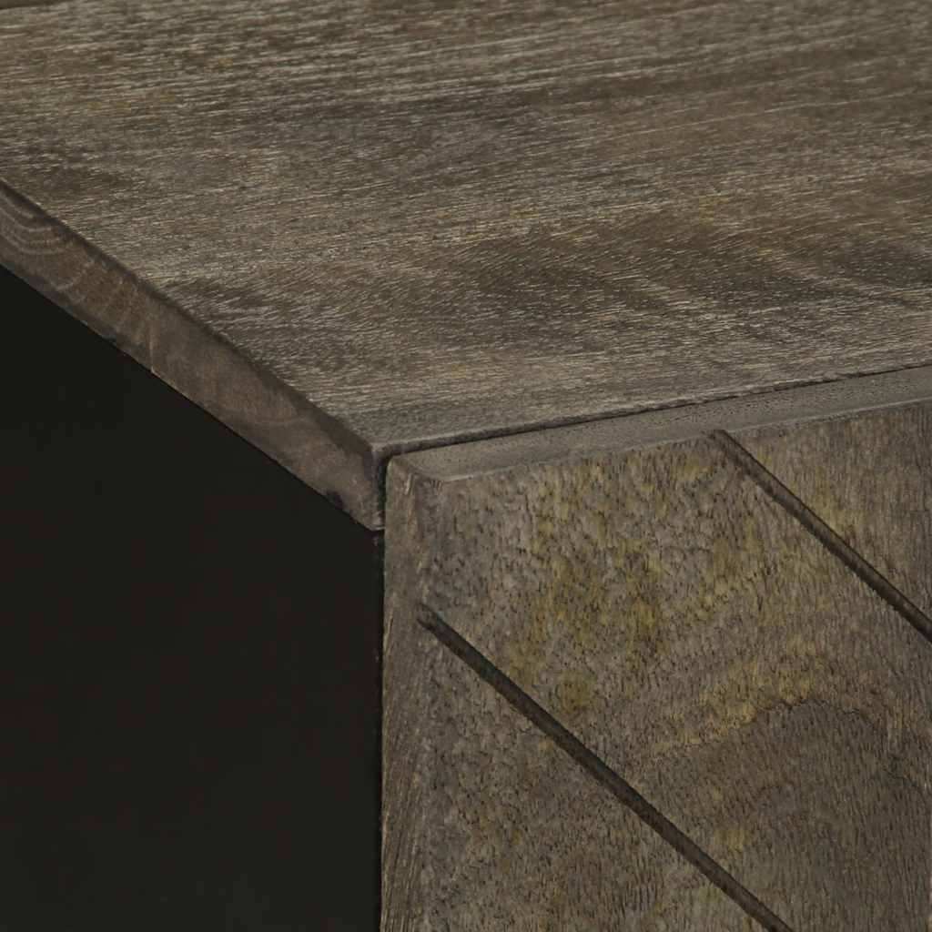 TV Cabinet Black 105x33x46 cm Solid Wood Mango