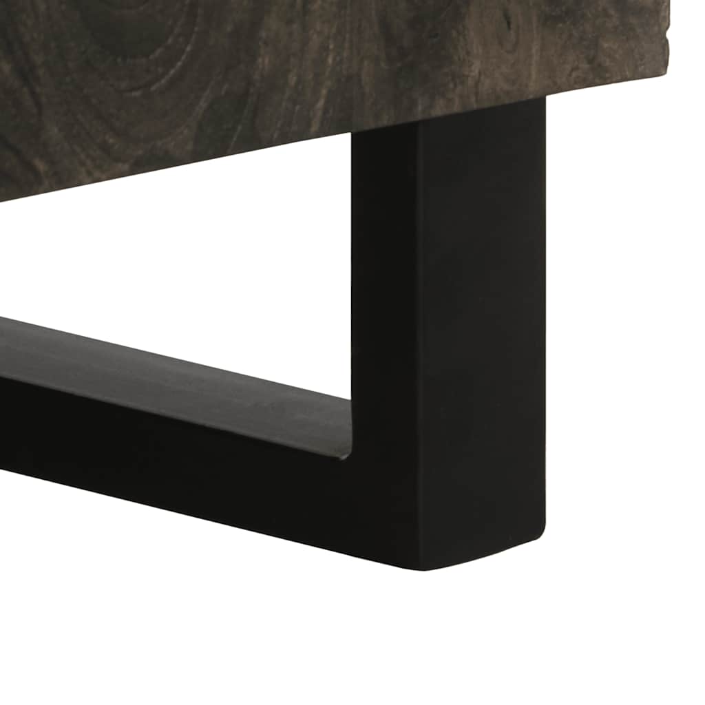 Sideboard Black 90x33x75 cm Solid Wood Mango