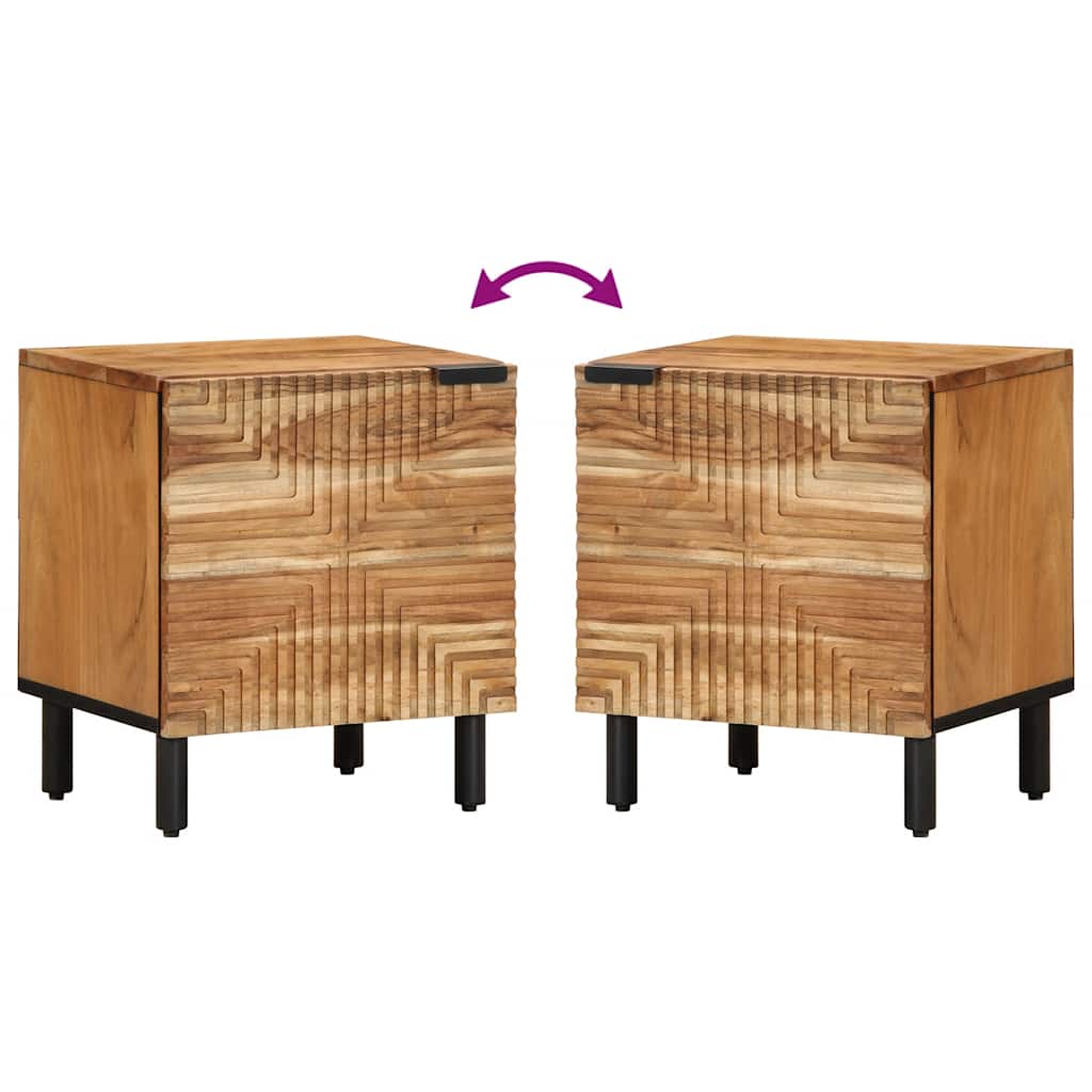 Bedside Cabinet 40x33x46 cm Solid Wood Acacia