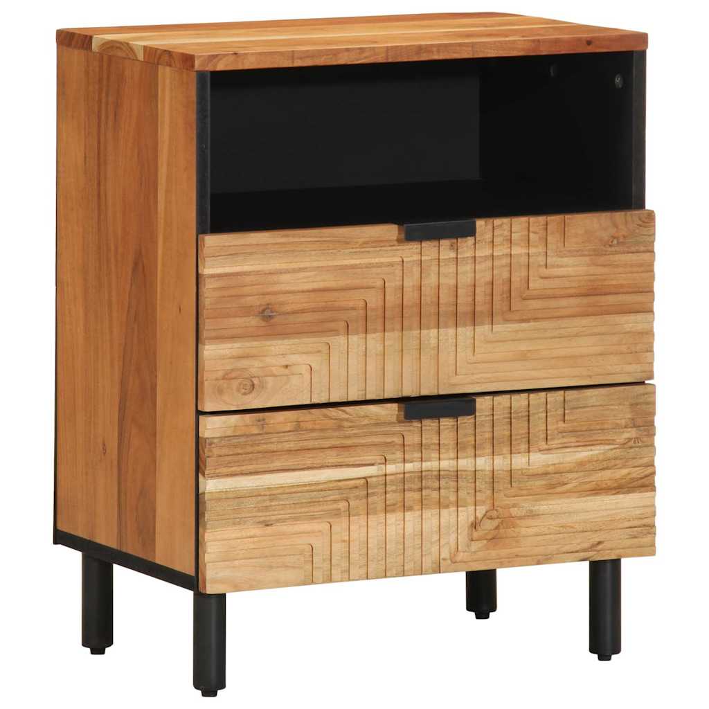 Bedside Cabinet Brown 50 x 33 x 62 cm Solid acacia wood