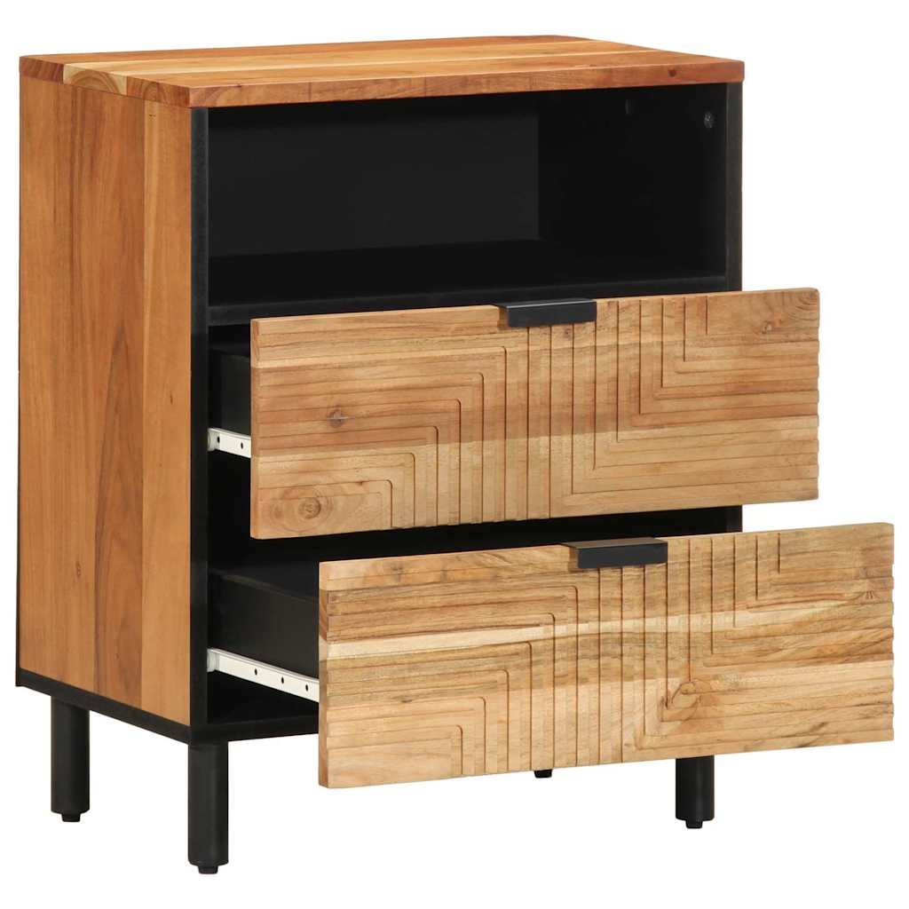 Bedside Cabinet Brown 50 x 33 x 62 cm Solid acacia wood