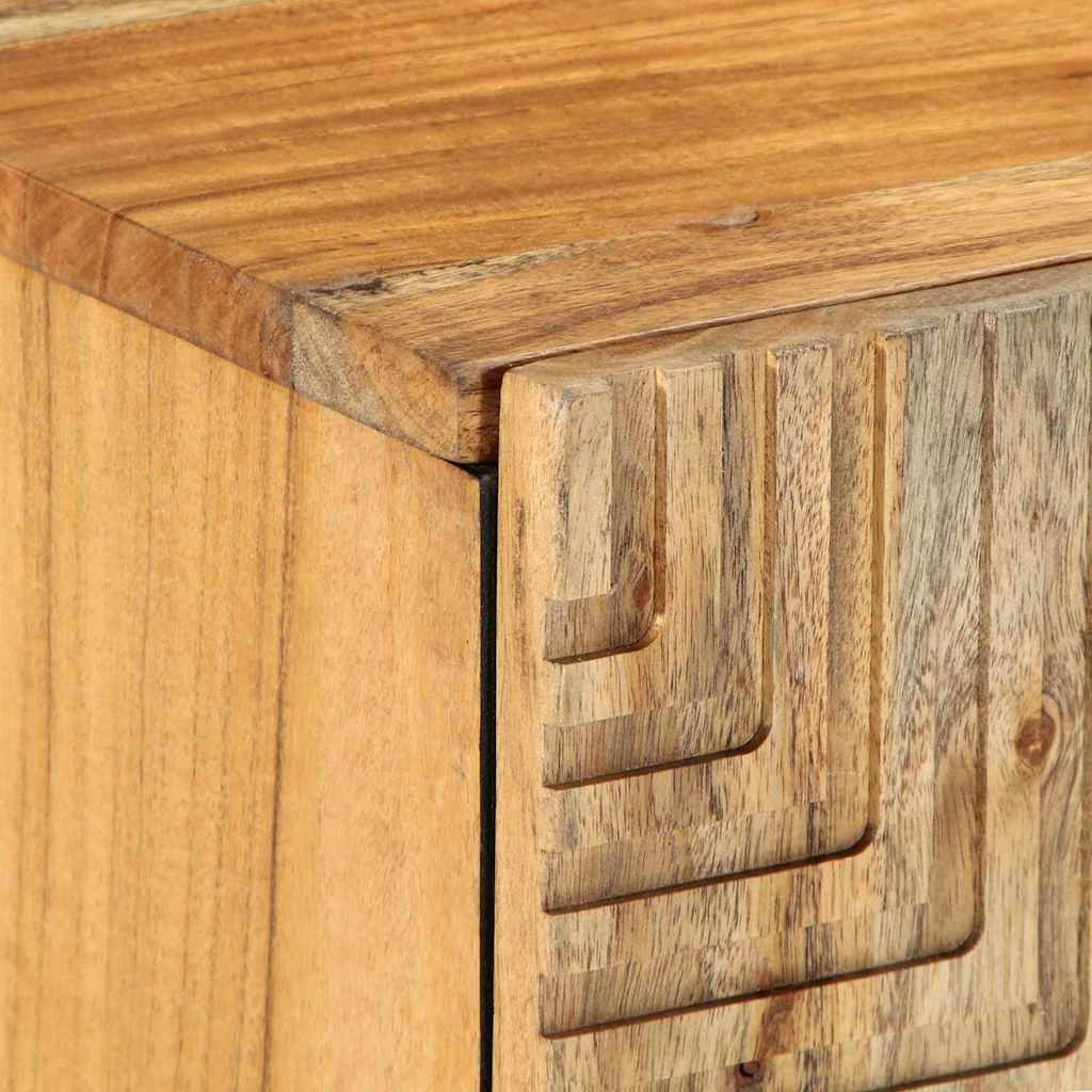 TV Cabinet with Door Brown 105 x 33.5 x 46 cm Solid Acacia wood