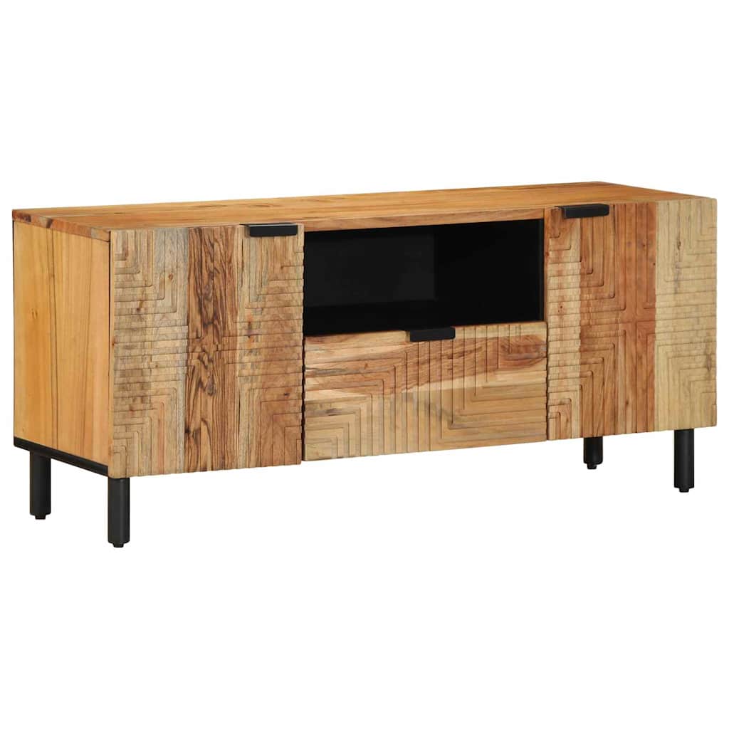 TV Cabinet with Door Brown 105 x 33.5 x 46 cm Solid Acacia wood