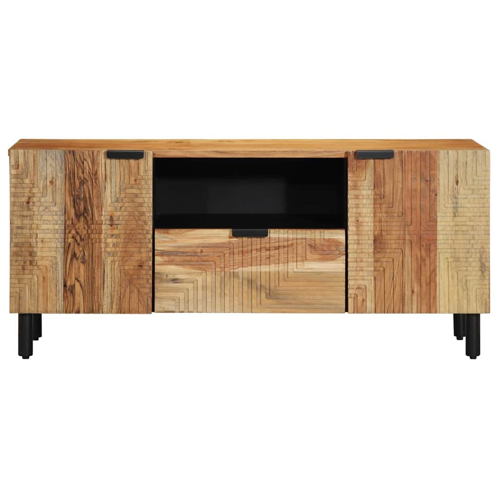 TV Cabinet with Door Brown 105 x 33.5 x 46 cm Solid Acacia wood