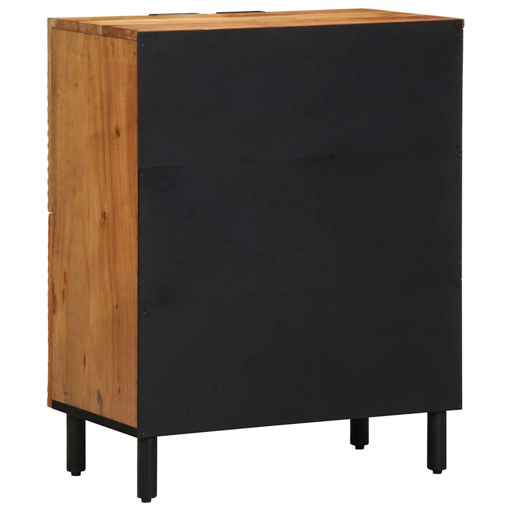 Sideboard with Shelf Brown 60 x 33 x 75 cm Solid Acacia wood