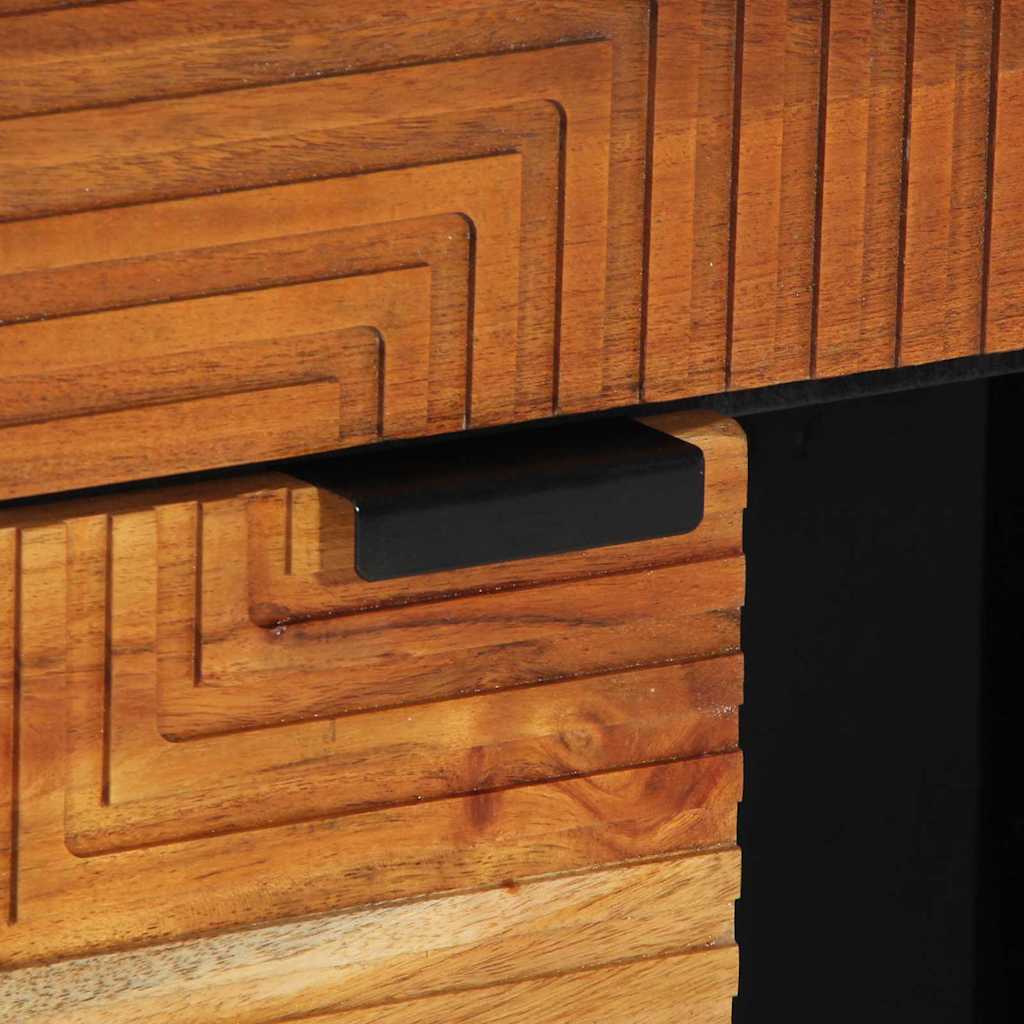 Sideboard with Shelf Brown 80 x 33 x 75 cm Solid Acacia wood