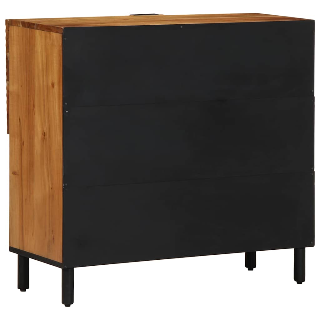Sideboard with Shelf Brown 80 x 33 x 75 cm Solid Acacia wood