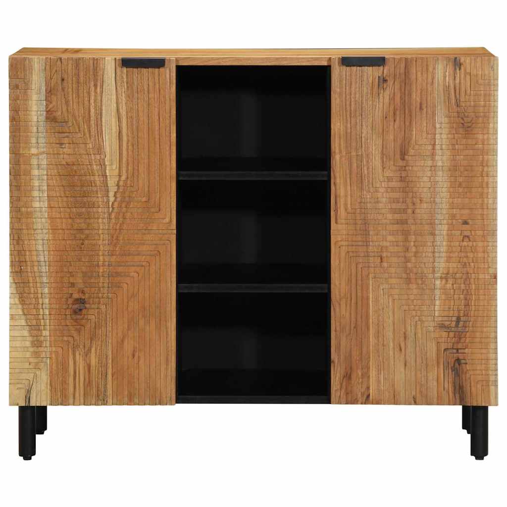Sideboard with Shelf Brown 90 x 33 x 75 cm Solid Acacia wood