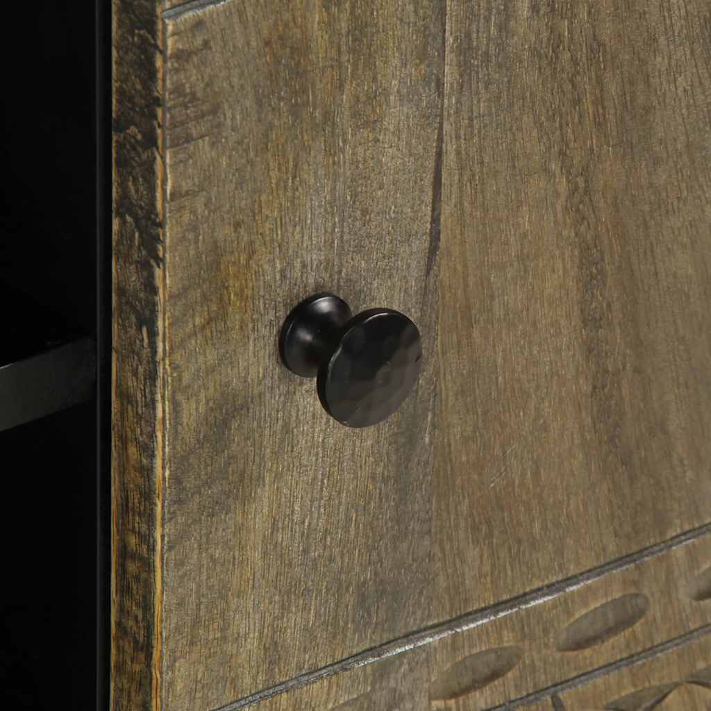 TV Cabinet Light Grey 105x33.5x46 cm Solid Wood Mango