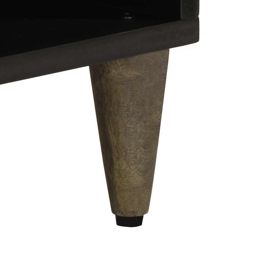 TV Cabinet Black 100x33x46 cm Solid Wood Mango