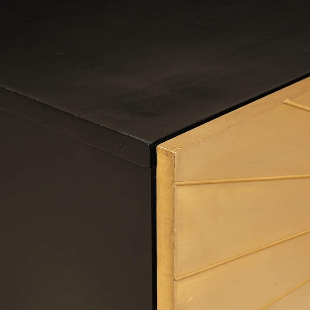 Coffee Table Black and Gold 80 x 50 x 40 cm