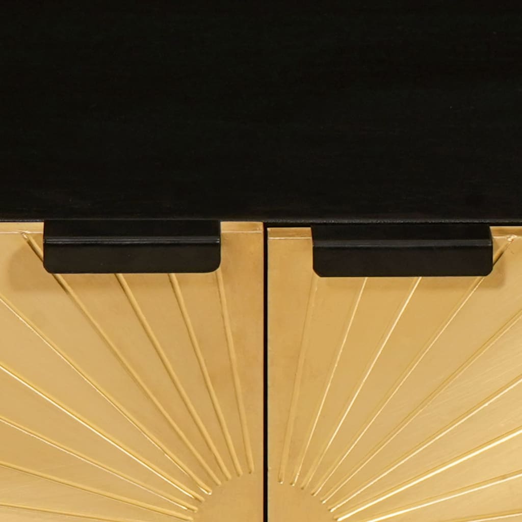 Coffee Table Black and Gold 80 x 50 x 40 cm