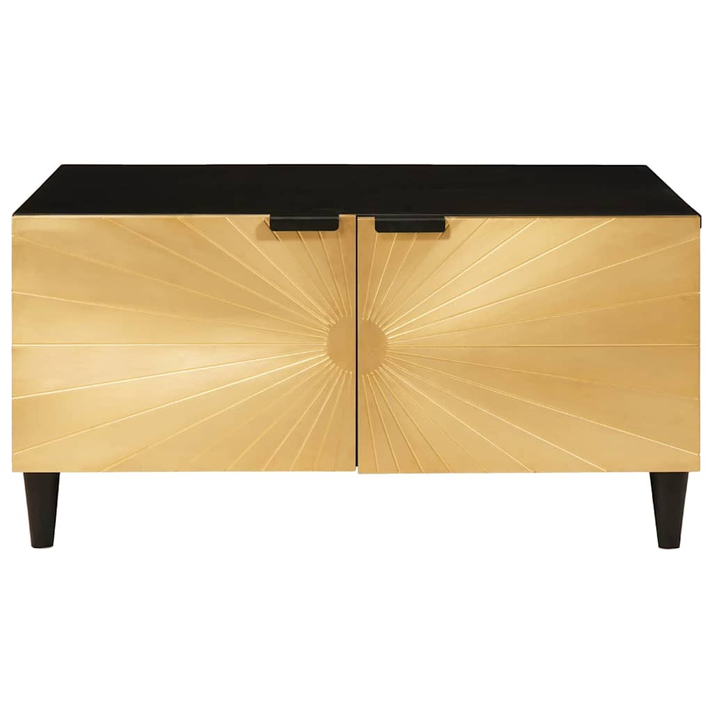 Coffee Table Black and Gold 80 x 50 x 40 cm