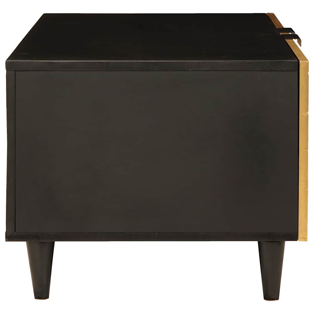 Coffee Table Black and Gold 80 x 50 x 40 cm