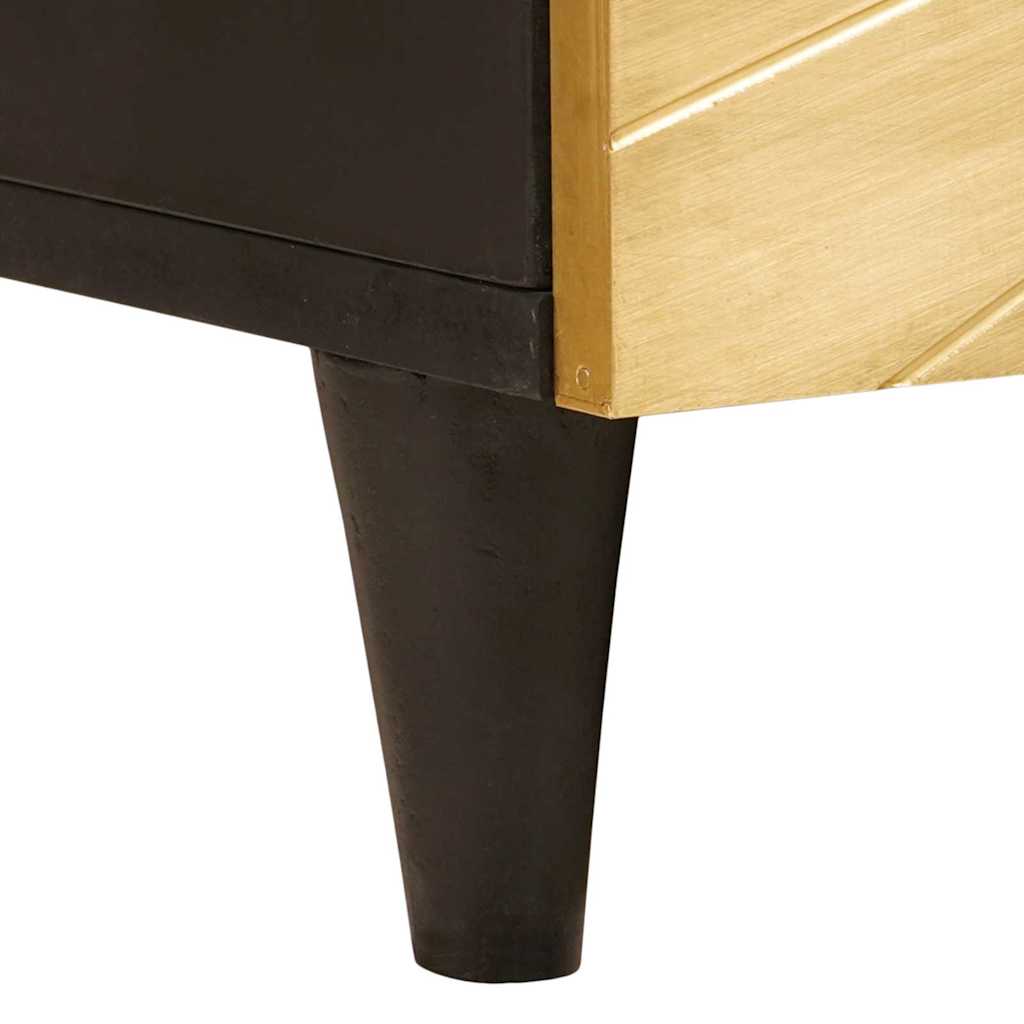 Coffee Table Black and Gold 100 x 54 x 40 cm Solid mango wood