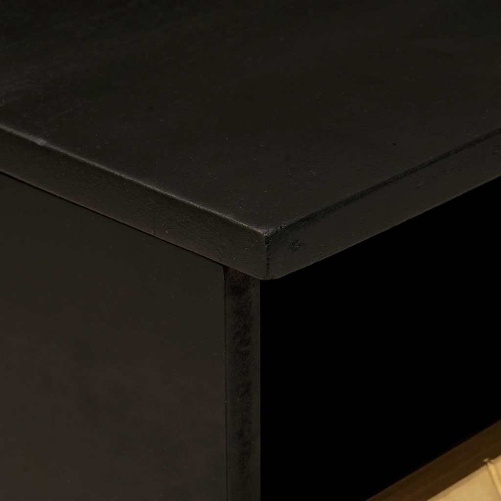 Coffee Table Black and Gold 80 x 54 x 40 cm Solid mango wood
