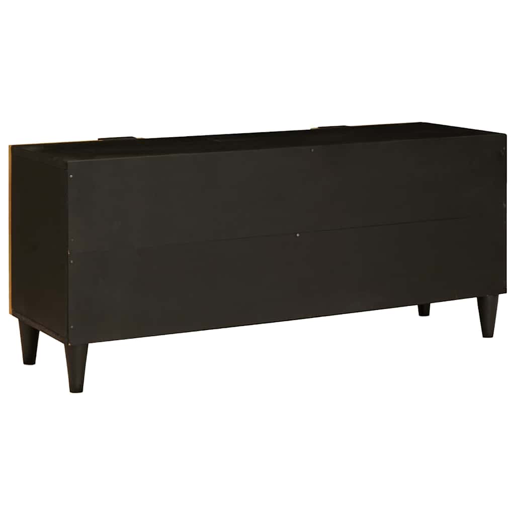 TV Cabinet Black and Gold 105 x 33 x 46 cm Solid mango wood