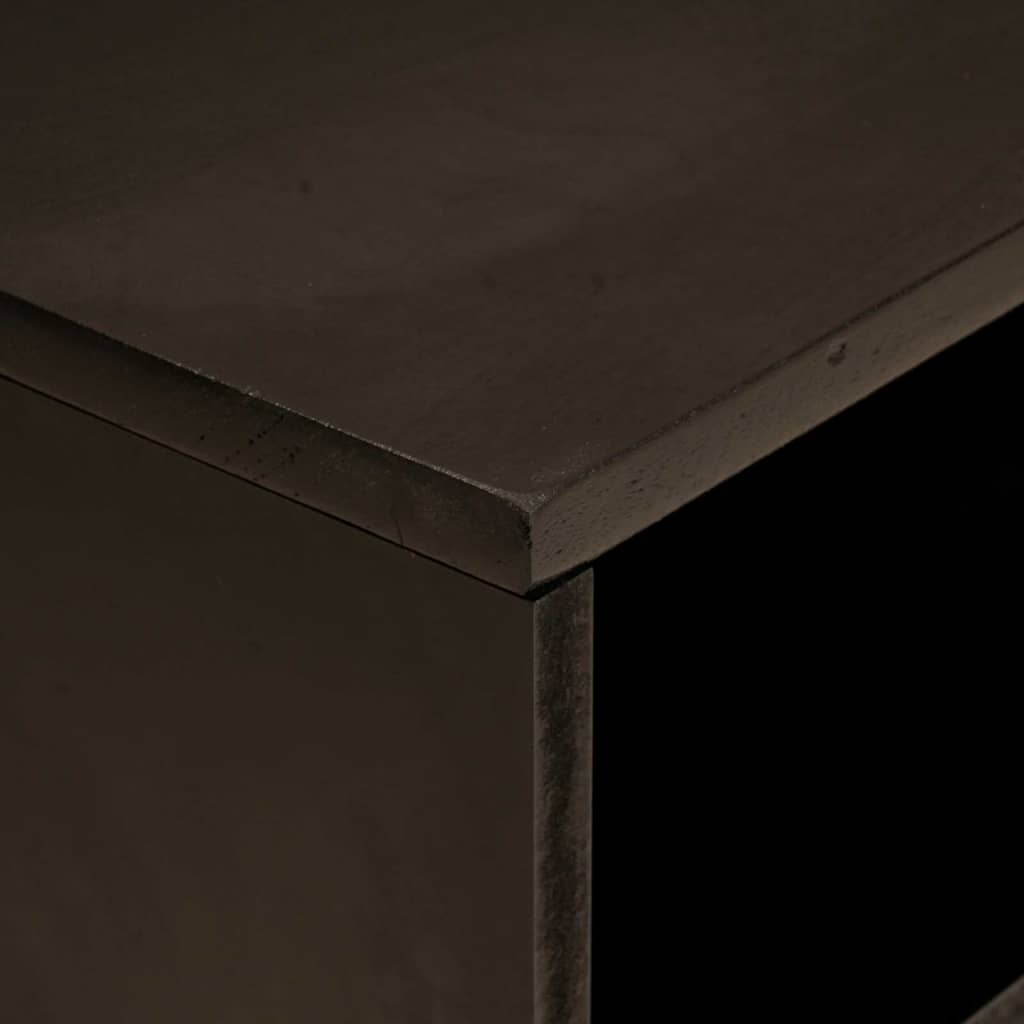 TV Cabinet Black and Gold 80 x 33 x 46 cm Solid mango wood