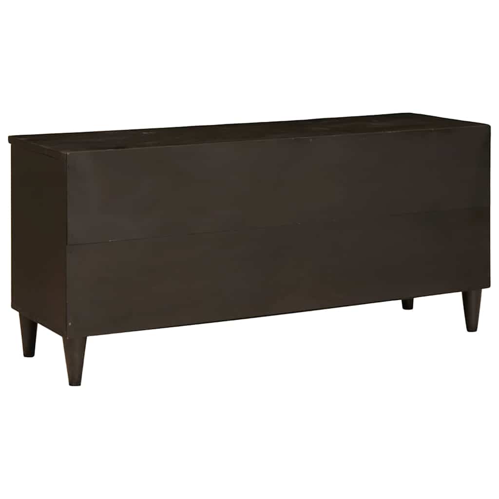 TV Cabinet Black and Gold 100 x 33 x 46 cm Solid mango wood