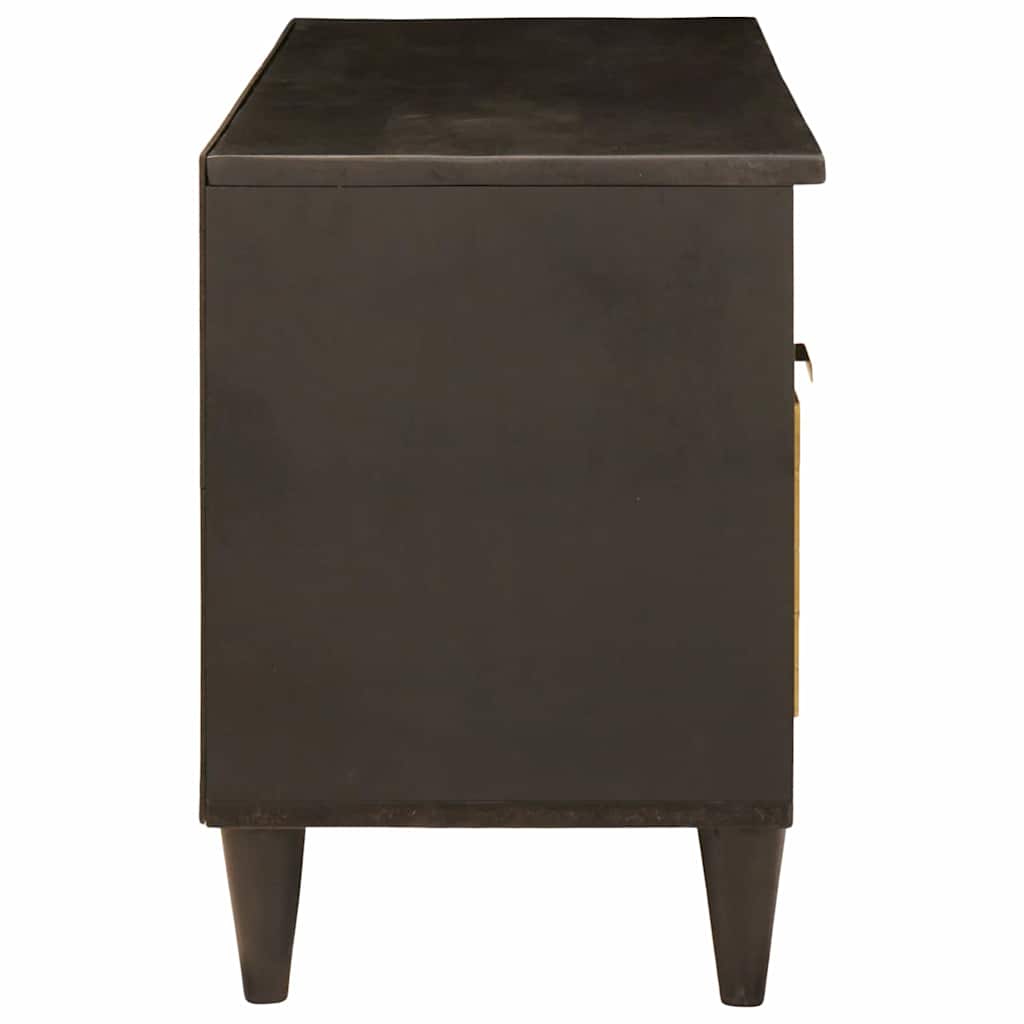 TV Cabinet Black and Gold 100 x 33 x 46 cm Solid mango wood