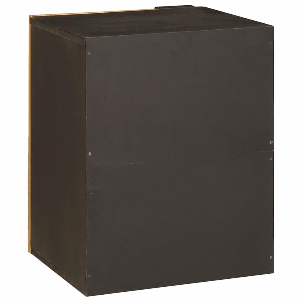 Bathroom Cabinet with Shelf Black and Gold 38 x 33 x 48 cm