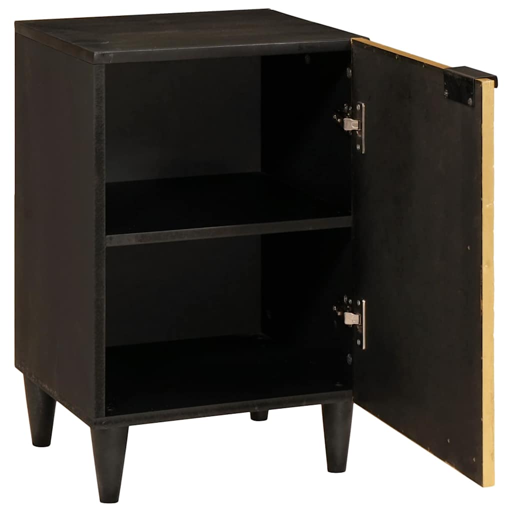 Bathroom Cabinet with Shelf Black and Gold 38 x 33 x 58 cm