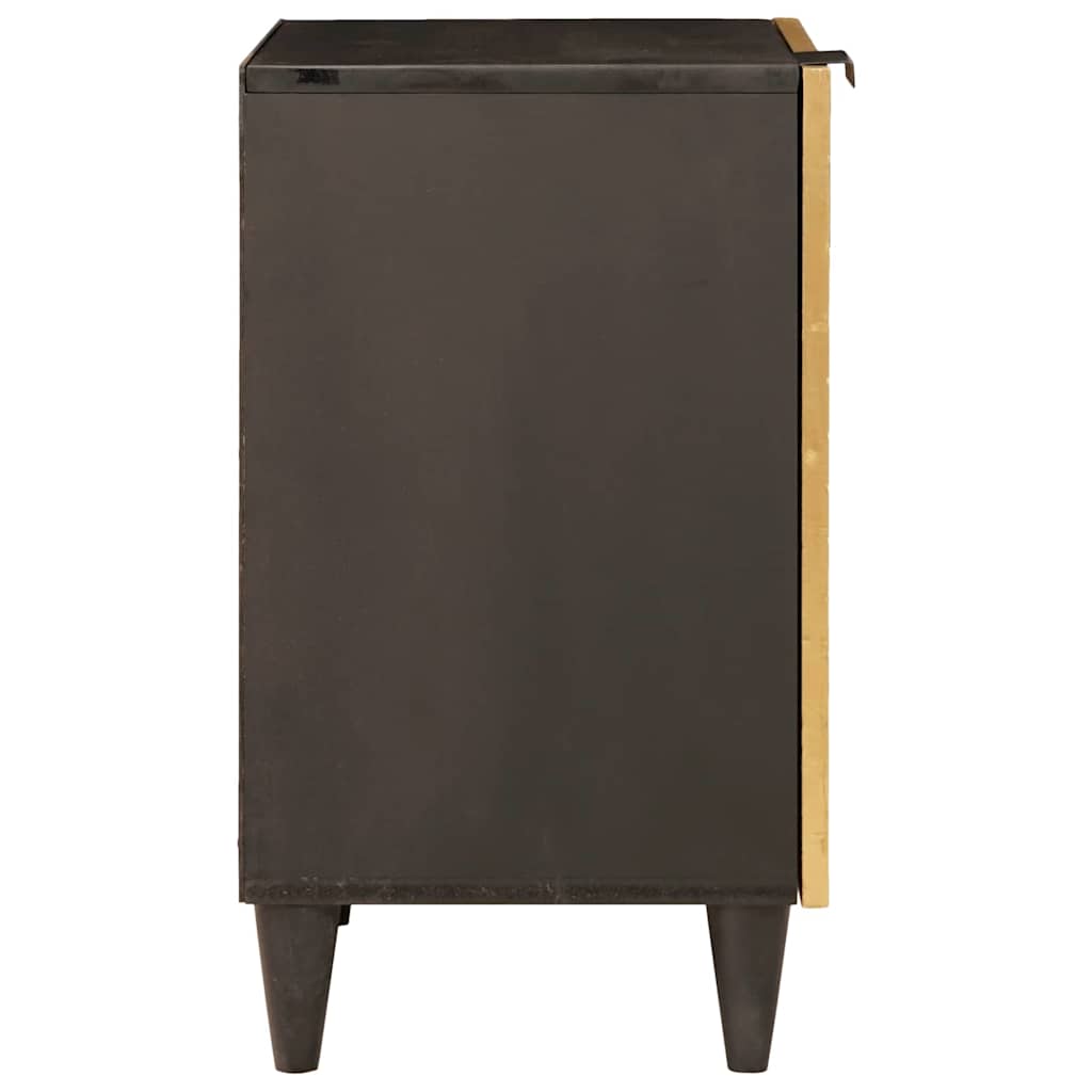 Bathroom Cabinet with Shelf Black and Gold 38 x 33 x 58 cm