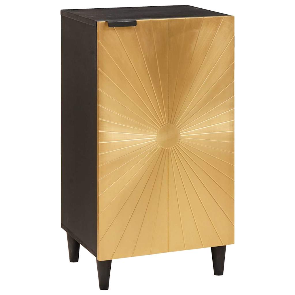 Sideboard Black and Gold 40 x 33 x 75 cm Solid mango wood
