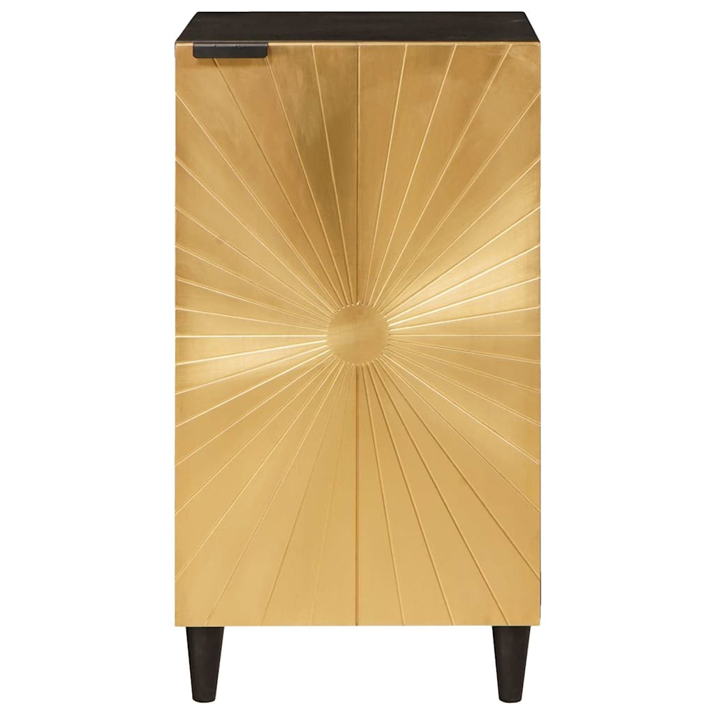Sideboard Black and Gold 40 x 33 x 75 cm Solid mango wood
