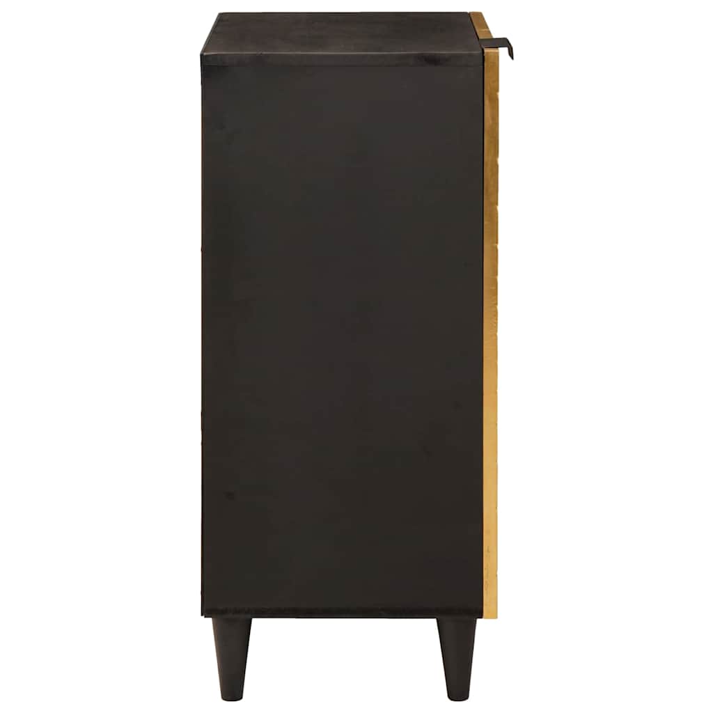 Sideboard Black and Gold 40 x 33 x 75 cm Solid mango wood