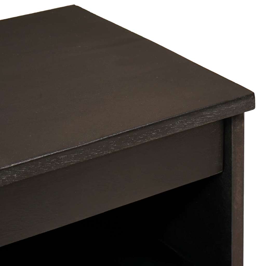 Sideboard Black and Gold 60 x 33 x 75 cm Solid mango wood