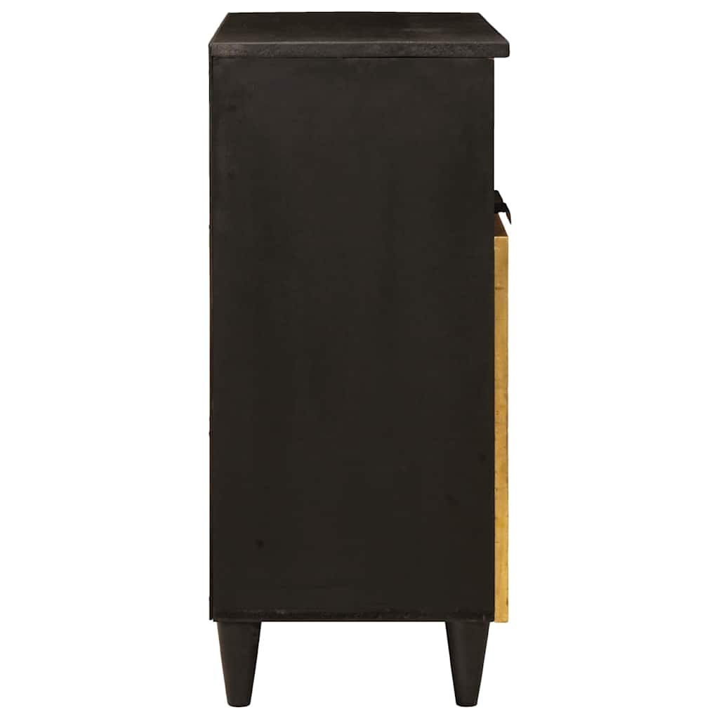 Sideboard Black and Gold 60 x 33 x 75 cm Solid mango wood