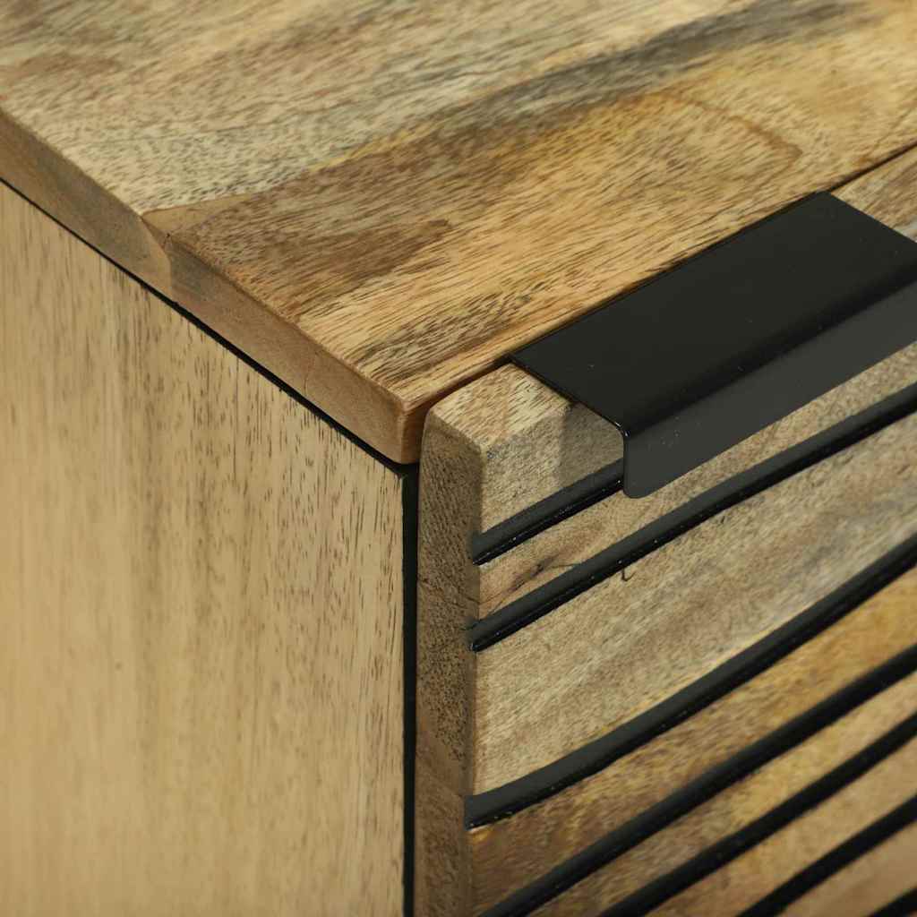 Bedside Tables Brown and Black 40 x 33 x 46 cm