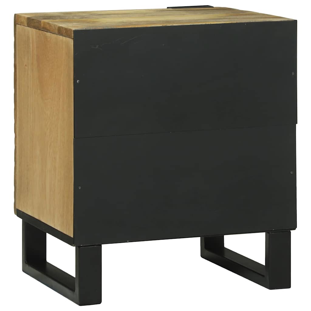 Bedside Tables Brown and Black 40 x 33 x 46 cm
