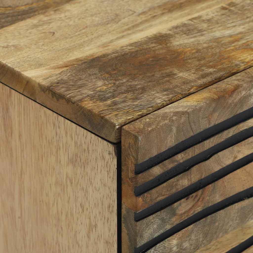 Bedside Cabinet 2 pcs Brown 40 x 33 x 46 cm Solid mango wood