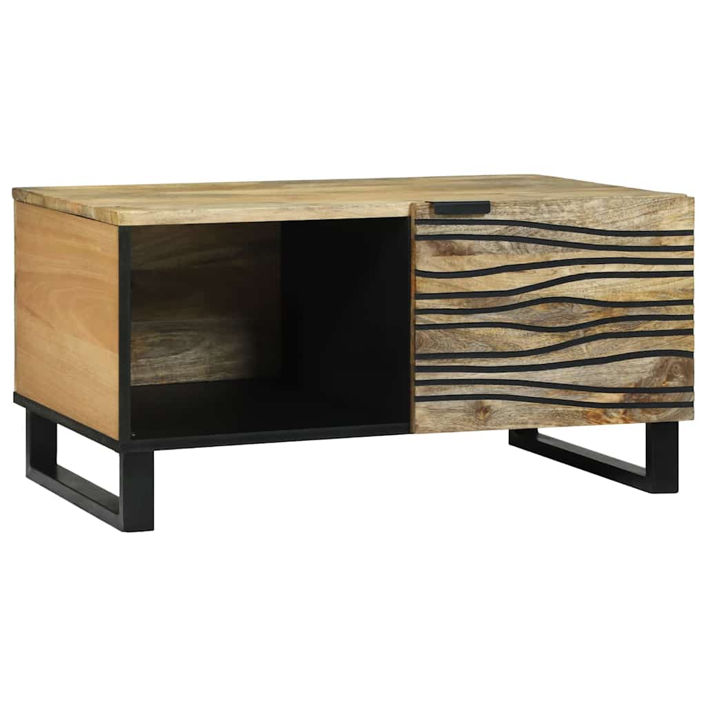 Coffee Table Brown and Black 80 x 50 x 40 cm